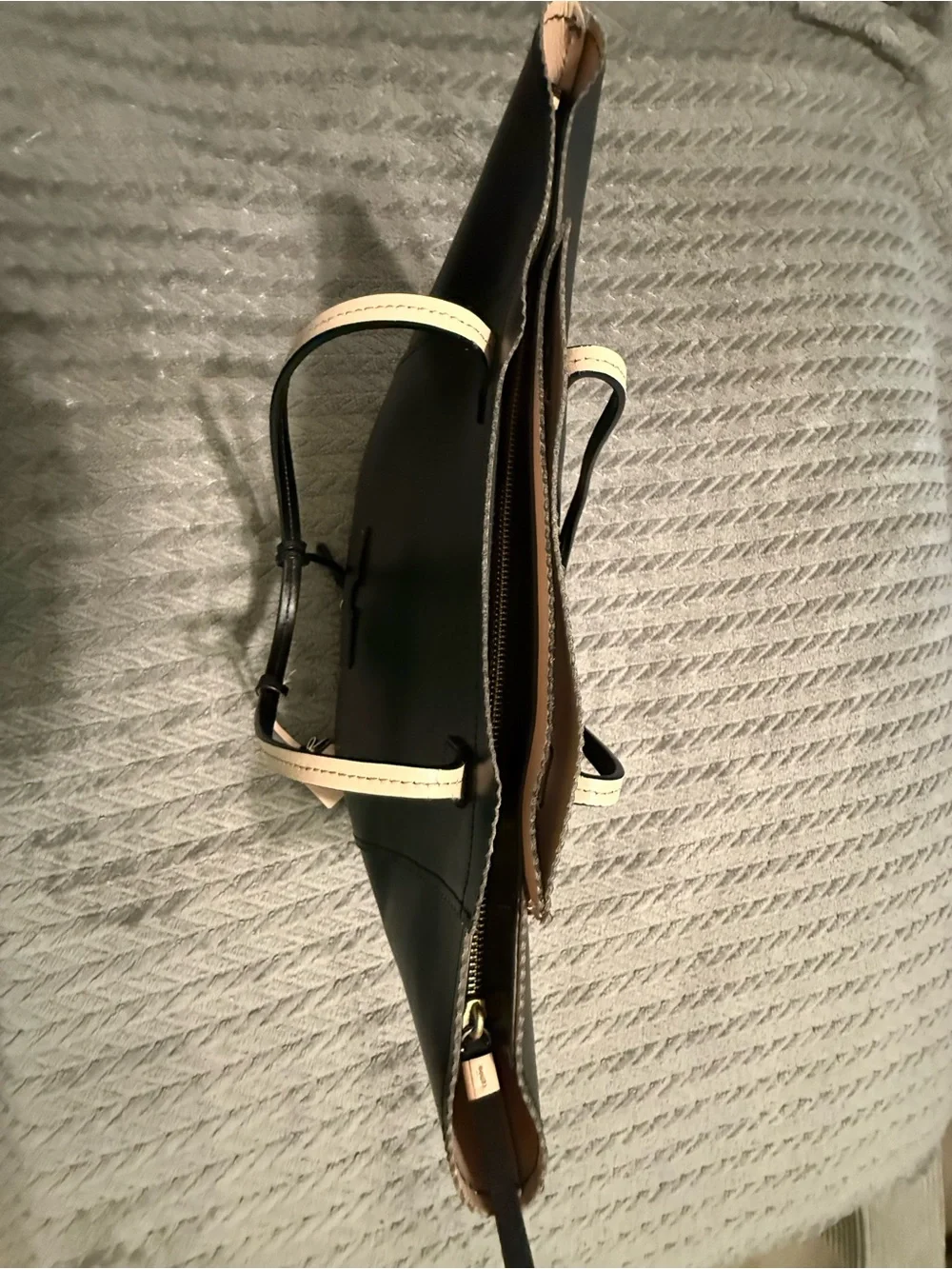 kate spade Black Leather Tote with Gold Logo Accent - Do it all tote!